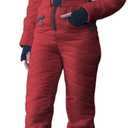 Yousify Womens Onesie Ski Suit Winter Outdoor Sports Waterproof Snowsuit Jumpsuits Jacket (Large, Z-Wine Red)