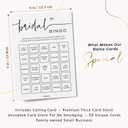 GardenCity Bridal Shower Gift Bingo, Bridal Shower Games for 50 Guests, Prefilled with Perforated Calling Card, Minimalist