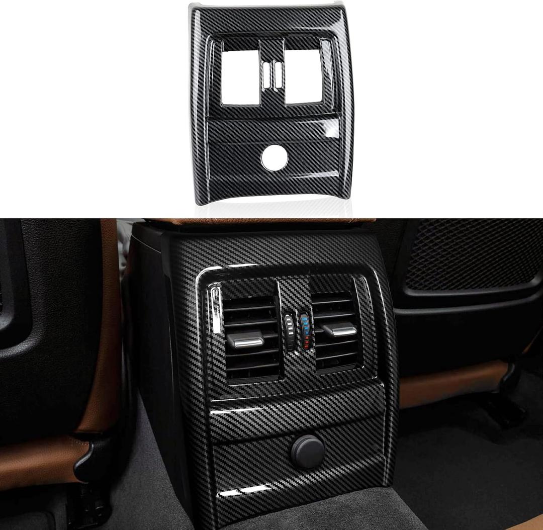 Adhesivo para cubierta de marco de CA de fila trasera de automvil, estilo de carbono, ABS, se adapta a BMW F30 F31 F34 3GT F32 F36 Accesorios  F33 convertible no apto