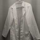 Lab Coat for Men & Women, Doctor Costume for Adults, White Long Sleeve Unisex Science Chemistry Lab Coat (Large)