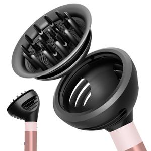 Wave Curl Diffuser for Dyson Airwrap  Dome and Diffuse Modes for Curl Wave Hair, Hair Diffuser Attachment Compatible with Airwrap Styler HS01/05, Black