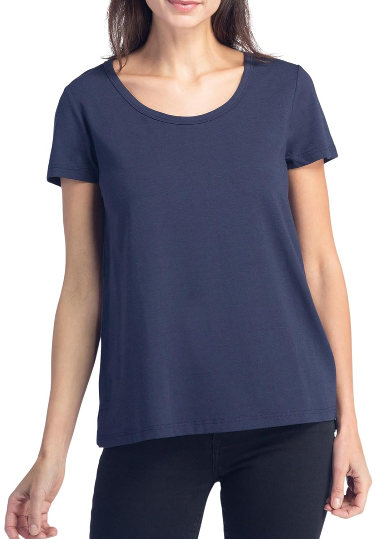 Women's Ecofabric Short Sleeve Scoop Neck Tee; Relaxed Fit M