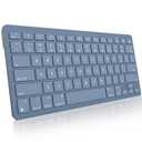 OMOTON Keyboard for Mac, Wireless Keyboard for Mac, 14 Media Shortcuts, Stable Bluetooth & Ultra-Slim Portable, Compatible with MacBook Pro/Air/iMac, Blue