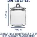 Anchor Hocking Heritage Hill 1 Gallon Glass Jar with Lid, Set of 2