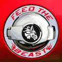TOOLEPIC for Dodge Challenger Accessories-Snarling Hellhound Fuel Gas Tank Door Cover Overlay with Feed The Beast Design,Unique Car Accessory Perfect for Customization [Gas Tank Cover Not Included]