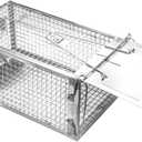 SZHLUX Rat Trap,Mouse Traps Work for Indoor and Outdoor,Small Rodent Animal-Mice Voles Hamsters Cage,Catch and Release(Small), Silver (SZ-SL2614X)