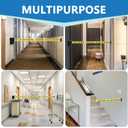 Wall Mount Retractable Belt Barrier 2 Pack, TrreZon Fixed Retractable Belt Barrier with Steel Case 16' Yellow Belt with "Caution: DO NOT Enter" for Grocery, Retail Store, Office, Stadium, School