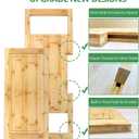 [2024 UPGRADE] Hifybaty Over The Sink Cutting Board - Expandable Cutting Board Over Sink, Bamboo Cutting Boards with Juice Groove, Kitchen Sink Cutting Board, 24"L x 11.4"W
