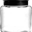 Anchor Hocking Montana 1.5 Gallon Glass Jar with Lid, Black Metal Lid
