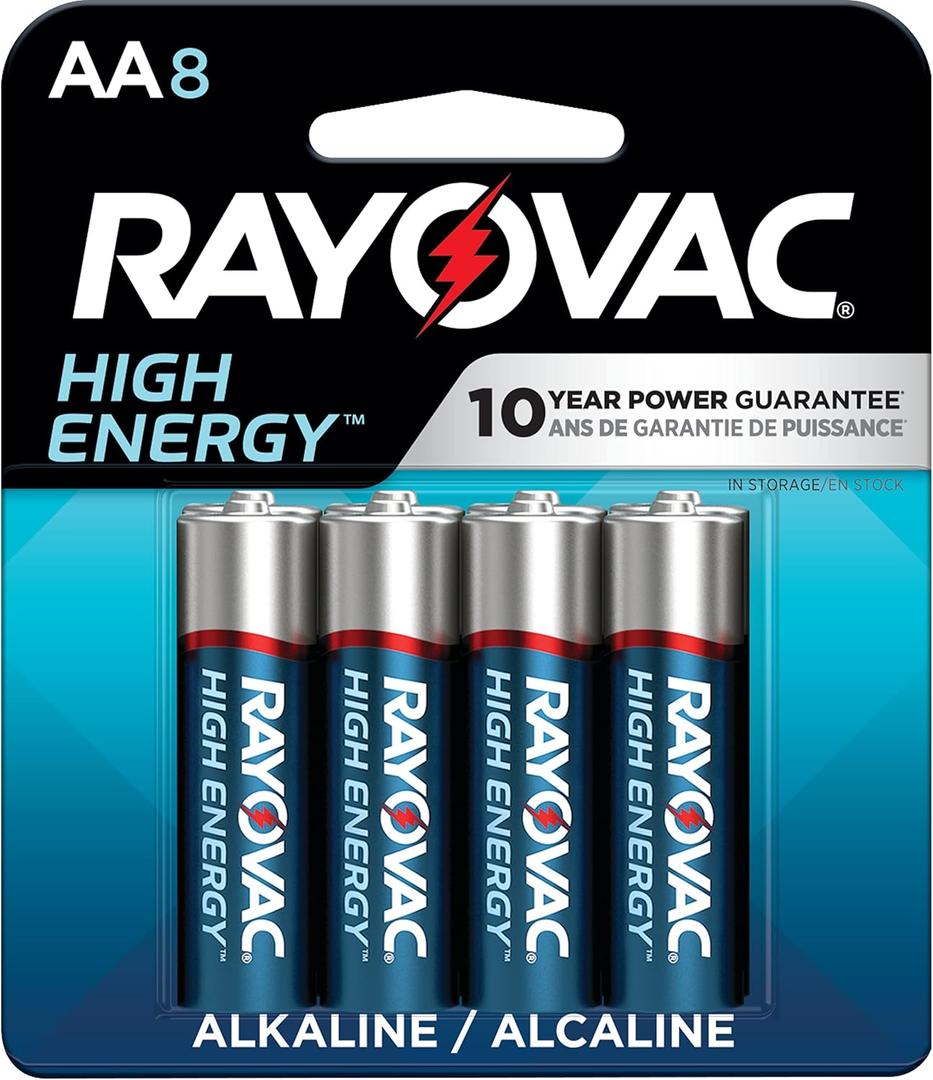 Rayovac High Energy AA Batteries (4 Pack), Double A Alkaline Batteries