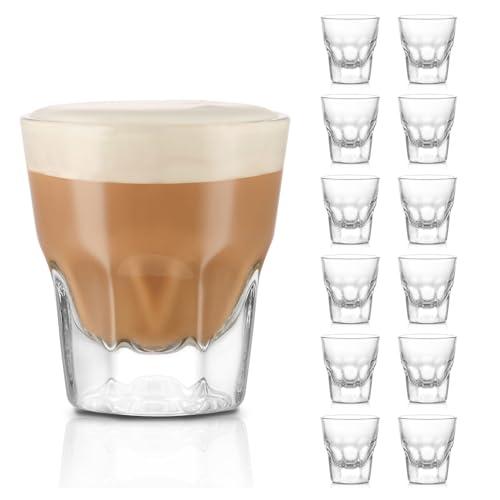 Libbey Gibraltar DuraTuff Cortado Glasses Set of 12, 4.5 Oz Durable Restaurant Style, Glass Espresso Cups, Drinkware Set for Home, Coffee Service