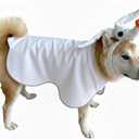 ComfyCamper Dog Ghost Costume - Spooky Cosplay Christmas Halloween Scary Costumes, M (White)