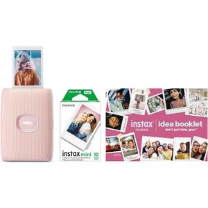 FUJIFILM Instax Mini Link 2 Smartphone Printer Bundle 2025 - Soft Pink