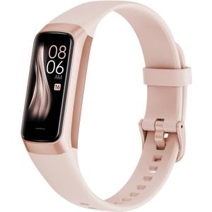 Fitness Tracker with 24/7 Heart Rate Blood Oxygen Sleep Monitor,Activity Tracker with 1.1" AMOLED Touch Color Screen, Multiple Sport Modes Step Counter,IP68 Waterproof for Women Men (Pink)