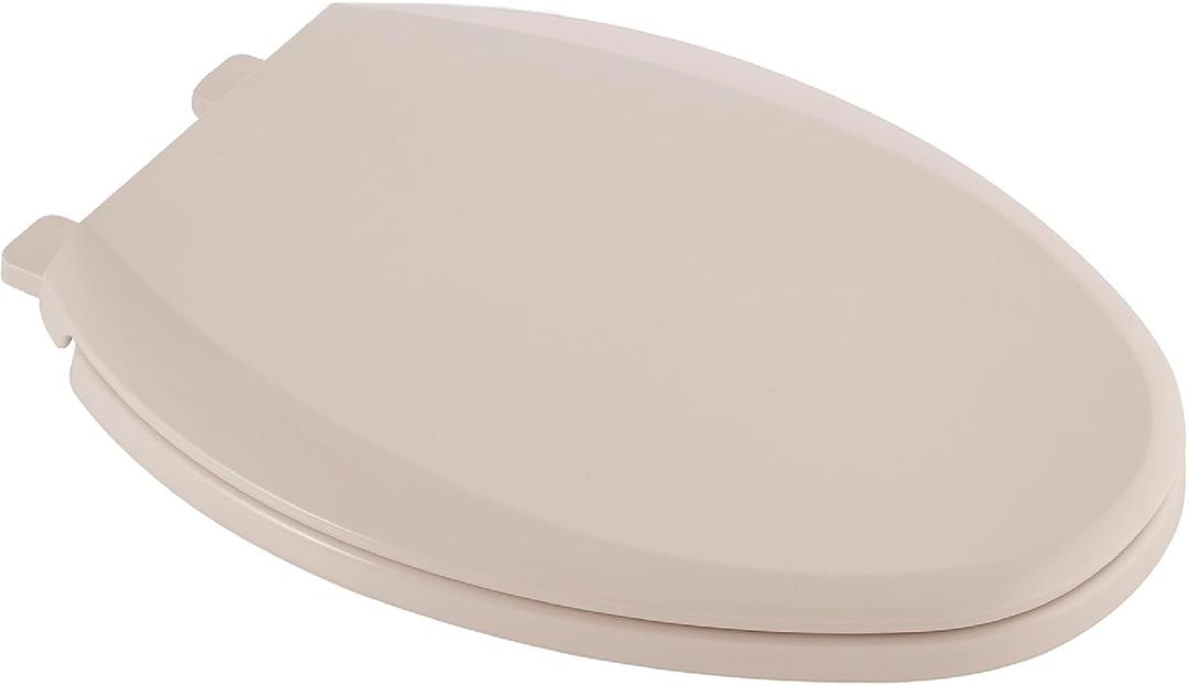 American Standard 5257A65MT.021 Cardiff Slow-Close Elongated Front Toilet Seat, Bone