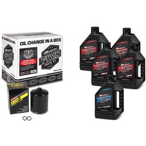 V-Twin Oil Change Kit Synthetic w/Black Filter, Sportster