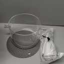 Clear Glass Pot Set for Cooking On Stove - 1.5l/50 Fl Oz Glass Cookware Simmer Pot for Safe for Pasta Noodle, Soup, Milk