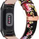 JKD Metal Bands Compatible for Fitbit Charge 6/5 Women Men, Adjustable Stainless Steel Mesh Strap Wristband Replacement Bands for Fitbit Charge 5/6 Fitness Tracker