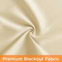 RYB HOME 100% Blackout French Door Curtain, Door Window Curtains Room Darkening No Coating Thermal Insulated Privacy Protection Adhesive Cover for Glass Window, W 26 x L 72, 1 Panel, Biscotti Beige
