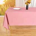 IVAPUPU 2PCS Blush Pink Table Cloth for Rectangle Table - 60 x 102 Inch Tablecloths Rectangular Waterproof Washable Wrinkle Resistant for 6 FT Tables Wedding Cocktail Party