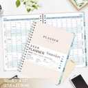 GuassLee Large 2026 Planner, Weekly and Monthly Planner from January 2026-December 2026, 8.5"x 11" Calendar Agenda Book with Back Pocket, Stickers for Home Office School Supplies, A4 Size, Khaki