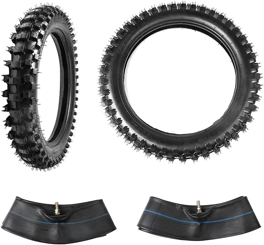 2 Set Tire and Inner Tube Sets Front 70/100-19 & Rear 90/100-16 for Dirt Bike, Replacement Motocross Off-Road Tire and Tube for All Pit Bikes 50cc up to 450cc