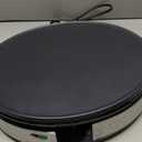 Gourmia 12 Crepe Maker  Nonstick Electric Griddle for Pancakes, Omelets & More, Precise Temp Control with Indicator Lights, Includes Spatula & Batter Spreader, Quick Cleanup, Stainless Steel Trim