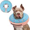 Supet Inflatable Dog Cone Collar Alternative After Surgery, Dog Neck Donut Recovery E Collar for Neuter, Soft Pet Cone for Small Medium Large Dogs (XXL(Neck 18"-23"))