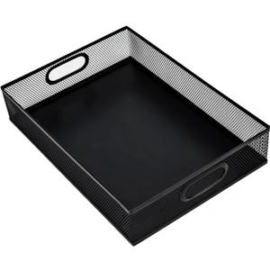 Metal Mesh Desk Organizer Tray, A4 Large Office Storage Box Set, 12.6X 9.1 x 2.8Inches, and Storage Containers for Gift Wrap, and Crafts