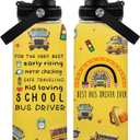 Bus Drivers Appreciation Gifts for Men Women, School Bus Driver Gifts Back to School Gift, Christmas Gift for Retired Driver Water Bottle 32oz
