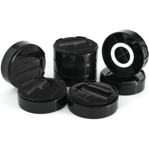 Slipstick Stack-Its 1 Inch Adjustable Bed Risers/Furniture Risers (Set of 8) Lifts Height 1", 2" or 3"  Black Heavy Duty Risers for Desks, Couches, Sofas, Beds, Tables, Dressers, and More