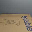 Cocktail Table 28in Folding Round High Top Indoor Outdoor with Removable Legs, Tall Bistro Foldable Bar Height Table for Parties, Patio, Backyard, Dining, Wedding, White- 2PCS