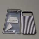 Magnetic Case for iPhone 17 Pro Max, Compatible with MagSafe, Aesthetic Striped Cute Design for Women, Hybrid 2-Layer Hard Shell Phone Cover, Deep Blue