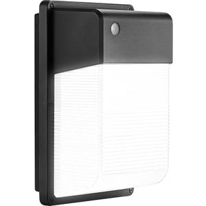 JJC LED Wall Pack Light with Photocell,28W(150-250W Replacement),3000LM 5000K-Daylight Dusk to Dawn LED Outdoor Lighting,100-277V Outdoor Security Lights
