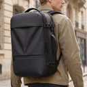 Vacuum Seal Backpack Travel with Ultra-Powerful Pump, 80L Expandable Travel Backpack with Vacuum System w/TSA Lock (Black)