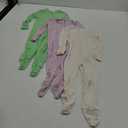 GUISBY Rayon Made From Bamboo Baby Footed Pajamas with Mittens - 3Pcs Girls Boys 2 Way Zipper Long Sleeve Sleeper 12-18 Months