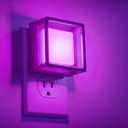 DORESshop Purple Night Light [2 Pack], Night Lights Plug Into Wall, Night Light Dusk to Dawn Sensor, LED NightLight Adjustable Brightness, Bedroom, Bathroom, Hallway, Stairs, Halloween, Party