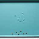 Hoki Found L Silicone Pet Food Mats Tray - Non Slip Pet Dog Cat Bowl Mats Placemat - Dog Pet Cat Feeding Mat - Waterproof Dog Cat Food Mats -Pet Water Mats for Carpet -Glacier (22 x 14)