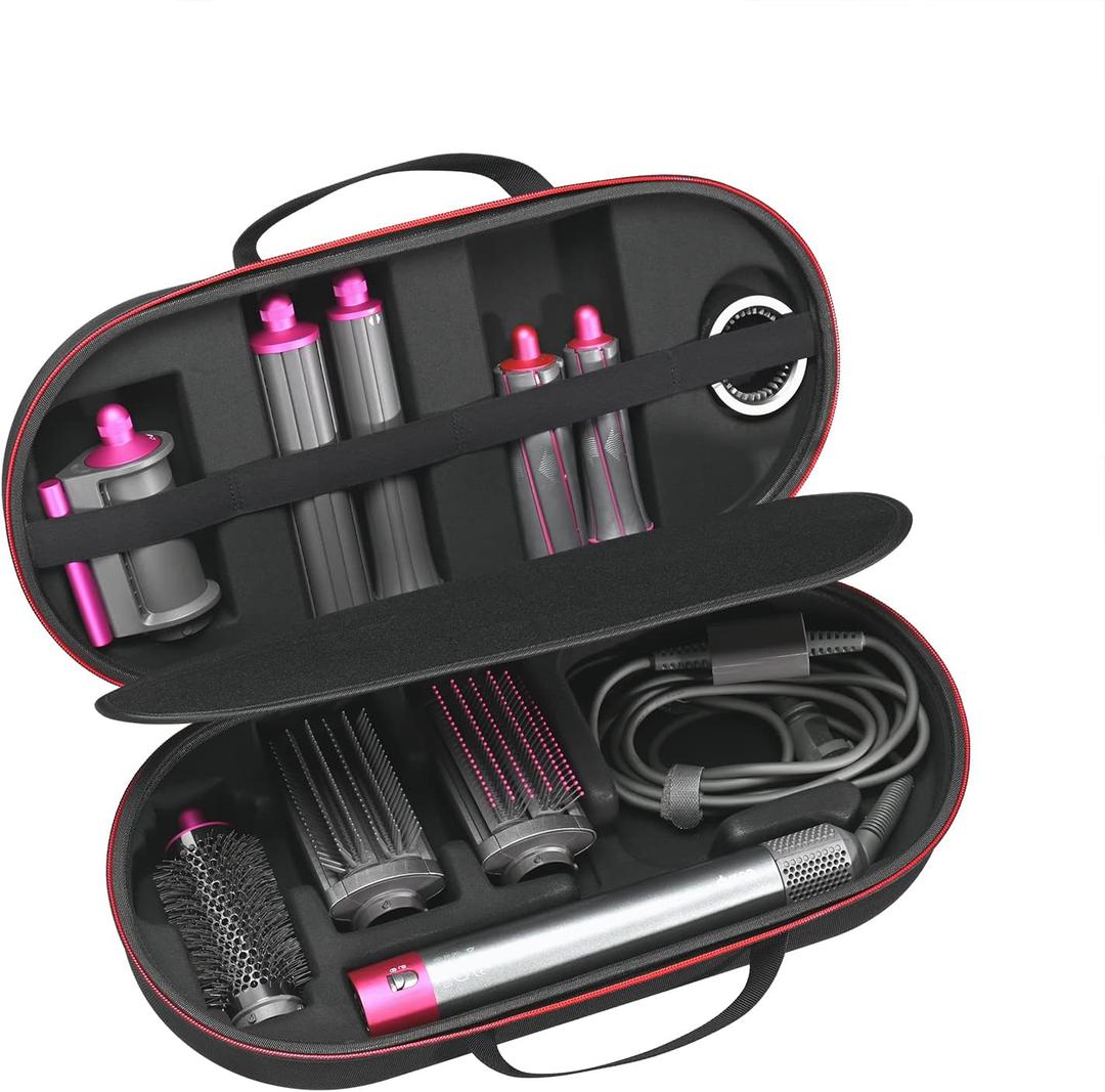 RLSOCO Hard Case for Dyson Airwrap Complete Long/Complete Styler HS08 HS05 HS01,NOT for Dyson Airwrap i.d. - Fits 4pcs Long Barrels or Short Barrels - Black (Case Only,Hair Styler is not Included)