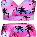 Sylfairy Girls Swimsuits 2 Piece Bikini Set Adjustable Shoulder Straps Swim Suit Kids Bikini Size 8