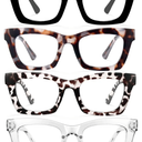 CCVOO +3.25 Stylish Reading Glasses for Women, Eyeglasses, Blue Light Readers for Women, Computer Eye Glasses, Cheaters