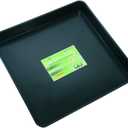 Tierra Garden Square Tray, Durable 1-Piece Drip and Potting Tray for Mixing, Growing and More, 23.5 x3x23.5 (Black)