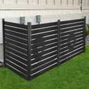 TURSTIN 3 Panels Air Conditioner Fence 38“W x 42”H No Dig Wood Privacy Screens Trash Can Fence Panels for Outdoor Privacy Fence Pool Equipment Enclosure