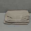 BGment Beige Linen Curtains 63 Inch Length for Bedroom, Boho Burlap Light Filtering Window Drapes with Grommet Thick Non See Through for Living Room Farmhouse, 2 Panels Set, Each 52 Inch Wide