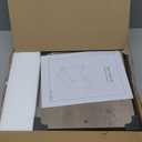 Vagusicc C Shaped End Table, 33.5"Tall Side Table for Couch, C-Table Sofa Table Adjustable Height Side Table, Large Surface Slide Under Couch Table, Coffee Table TV Tray for Living Room, Bedroom, Grey (Greige)