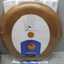 Mayfair Natural Oak Veneer Toilet Seat with Chrome Hinges, Round, Wood