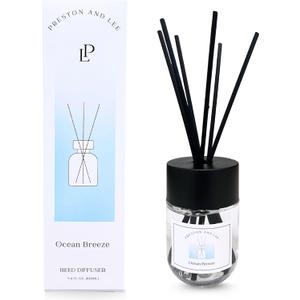 Reed Diffuser Set | 100 ml (3.4 fl oz) Ocean Breeze Scent | Reed Diffuser Set | Aromatherapy Diffusers | Reed Diffuser Oil for Home and Spa Fragrance