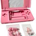 Replacement Full Housing Plastic Shell Cover Case Kit Repair Parts with Bottons Stylus Pen Screws for Nintendo DS Lite NDSL - Pink