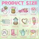 Maitys 36 Pcs Spring Flower Wooden Ornaments Sunflower Tulip Easter Tree Decoration Floral Gnome Hanging Wood Cutout Pastel Spring Decor for Home Small Tree Party(Sweet)