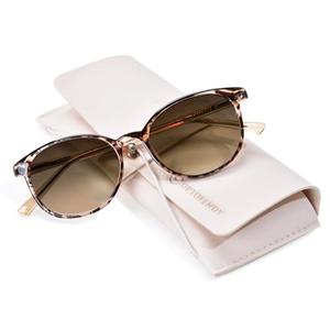 OPTOFENDY Reader Sunglasses for Women, TR90 Round Full Lens Outdoor Reading Sunglasses with Spring Hinge, UV400 Protection